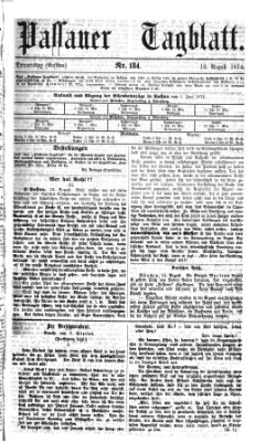 Passauer Tagblatt Donnerstag 13. August 1874