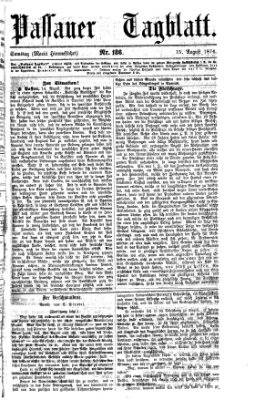 Passauer Tagblatt Samstag 15. August 1874