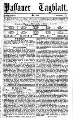 Passauer Tagblatt Freitag 4. September 1874