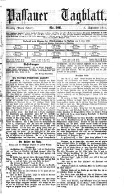 Passauer Tagblatt Dienstag 8. September 1874