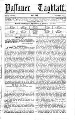 Passauer Tagblatt Freitag 11. September 1874