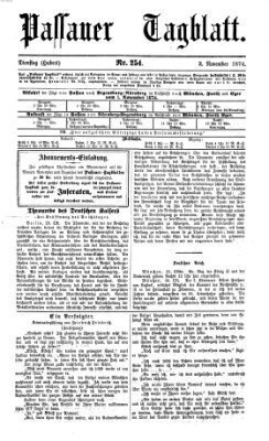 Passauer Tagblatt Dienstag 3. November 1874