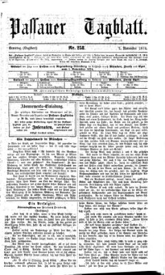 Passauer Tagblatt Samstag 7. November 1874