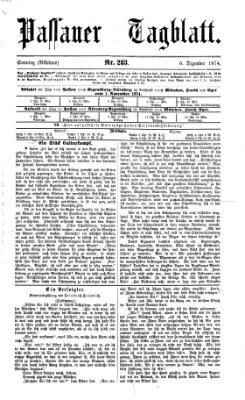 Passauer Tagblatt Sonntag 6. Dezember 1874