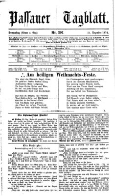 Passauer Tagblatt Donnerstag 24. Dezember 1874