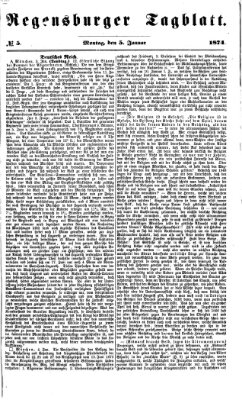 Regensburger Tagblatt Montag 5. Januar 1874