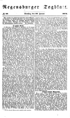 Regensburger Tagblatt Samstag 10. Januar 1874