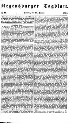 Regensburger Tagblatt Sonntag 11. Januar 1874