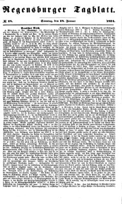 Regensburger Tagblatt Sonntag 18. Januar 1874