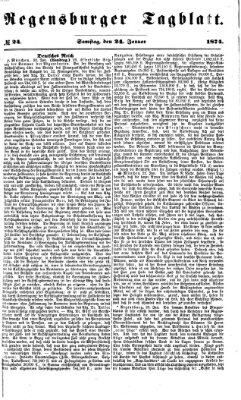 Regensburger Tagblatt Samstag 24. Januar 1874