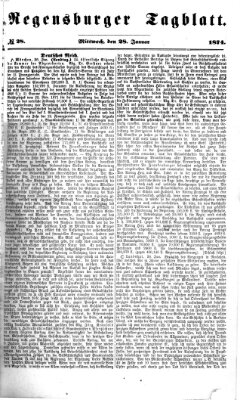 Regensburger Tagblatt Mittwoch 28. Januar 1874