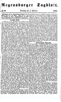 Regensburger Tagblatt Dienstag 3. Februar 1874