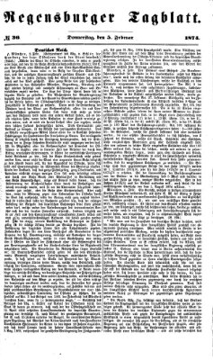 Regensburger Tagblatt Donnerstag 5. Februar 1874