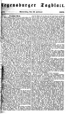 Regensburger Tagblatt Donnerstag 12. Februar 1874