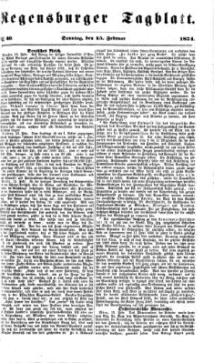 Regensburger Tagblatt Sonntag 15. Februar 1874