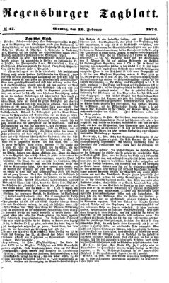 Regensburger Tagblatt Montag 16. Februar 1874