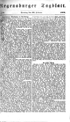 Regensburger Tagblatt Sonntag 22. Februar 1874