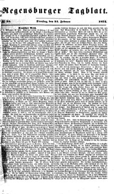 Regensburger Tagblatt Dienstag 24. Februar 1874