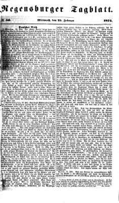 Regensburger Tagblatt Mittwoch 25. Februar 1874