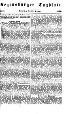 Regensburger Tagblatt Donnerstag 26. Februar 1874