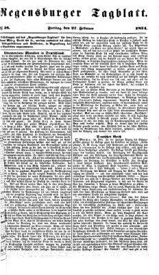 Regensburger Tagblatt Freitag 27. Februar 1874