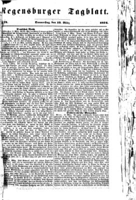 Regensburger Tagblatt Donnerstag 12. März 1874