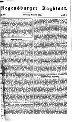 Regensburger Tagblatt Sonntag 29. März 1874