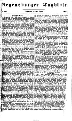 Regensburger Tagblatt Montag 6. April 1874