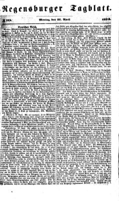 Regensburger Tagblatt Montag 27. April 1874