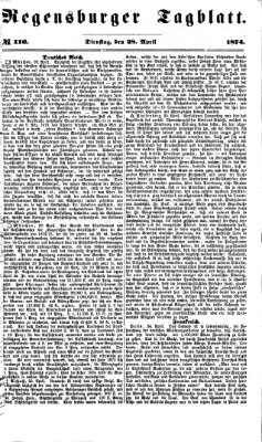 Regensburger Tagblatt Dienstag 28. April 1874