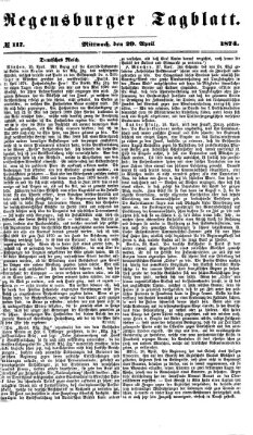 Regensburger Tagblatt Mittwoch 29. April 1874