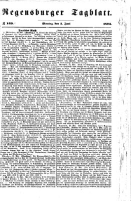 Regensburger Tagblatt Montag 1. Juni 1874