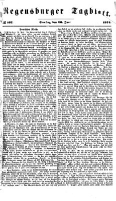 Regensburger Tagblatt Samstag 20. Juni 1874