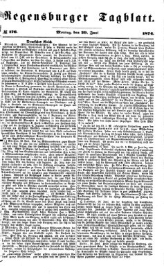 Regensburger Tagblatt Montag 29. Juni 1874