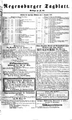 Regensburger Tagblatt Sonntag 11. Januar 1874