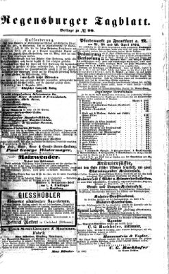 Regensburger Tagblatt Samstag 11. April 1874