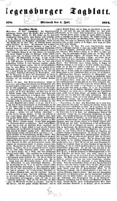 Regensburger Tagblatt Mittwoch 1. Juli 1874