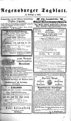 Regensburger Tagblatt Samstag 18. Juli 1874