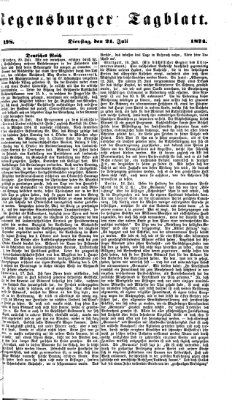 Regensburger Tagblatt Dienstag 21. Juli 1874