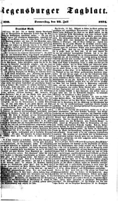 Regensburger Tagblatt Donnerstag 23. Juli 1874