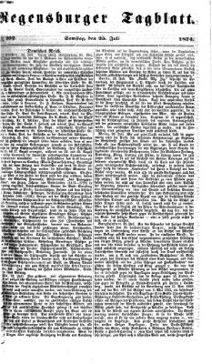 Regensburger Tagblatt Samstag 25. Juli 1874