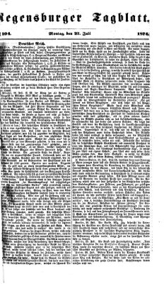 Regensburger Tagblatt Montag 27. Juli 1874