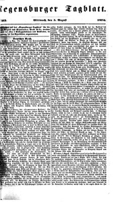 Regensburger Tagblatt Mittwoch 5. August 1874