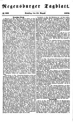 Regensburger Tagblatt Samstag 15. August 1874