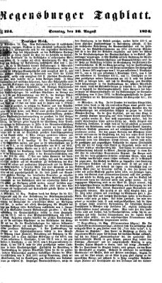 Regensburger Tagblatt Sonntag 16. August 1874