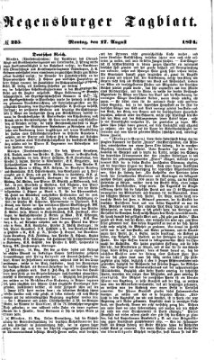 Regensburger Tagblatt Montag 17. August 1874