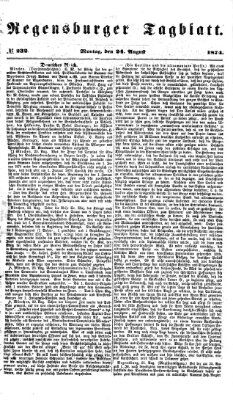 Regensburger Tagblatt Montag 24. August 1874