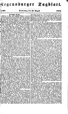 Regensburger Tagblatt Donnerstag 27. August 1874