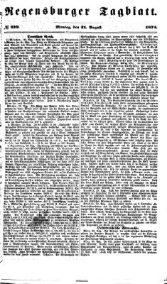 Regensburger Tagblatt Montag 31. August 1874