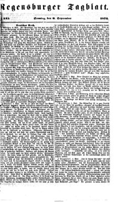 Regensburger Tagblatt Sonntag 6. September 1874